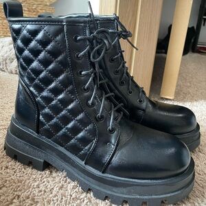 Moto combat boots